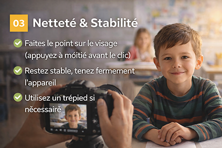 Gros plan sur l'écran d'un appareil photo montrant la mise au point sur l'oeil